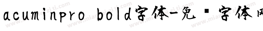 acuminpro bold字体字体转换